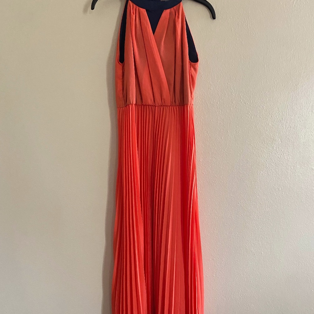 BCBG MaxAzria GRACIA Color Block Pleated Dress XS